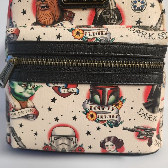 Loungefly Star Wars Tattoo Mini Backpack Characters All Over Pattern Bag main image 8